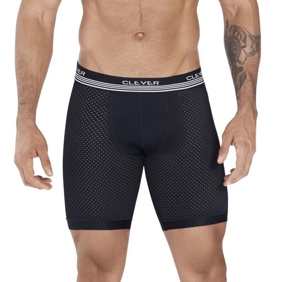 CLEVER men’s 0365 PROCESS BOXER BRIEFS COLOR BLACK - Picture 1 of 16